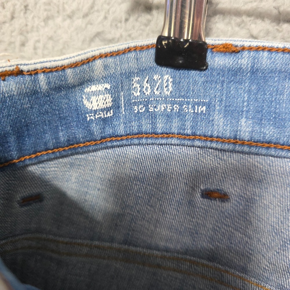 G-Star Raw Jeans Men's 31x32 5620 3D Blue Super Slim - Picture 6 of 8